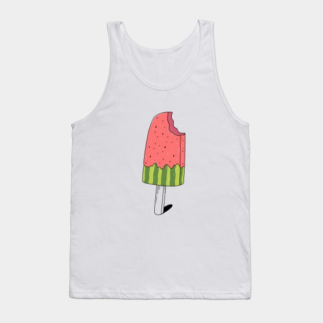 Watermelon Ice Cream Tank Top by prawidana